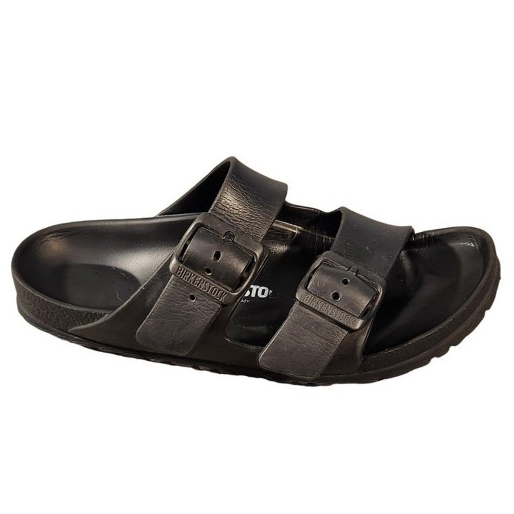 Birkenstock Arizona EVA Sandals Womens Size 6 Black Rubber Double‎ Strap Slides